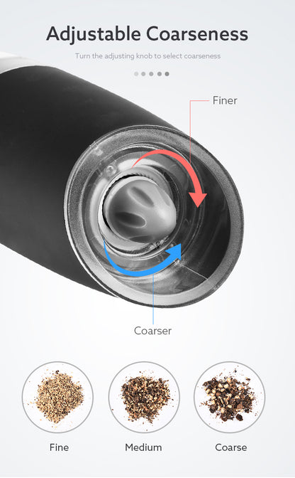 Moedor Elétrico Pimenta Sal C/ Sensor Gravidade e Led